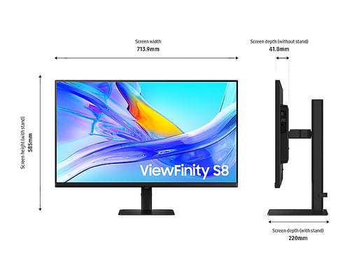 Samsung ViewFinity S8 LS27D800UAU computer monitor 68.6 cm (27 Samsung ViewFinity S8 LS27D800UAU computer monitor 68.6 cm (27